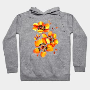 Sparaxis Perennial Gardening Flowers Watercolor Hoodie